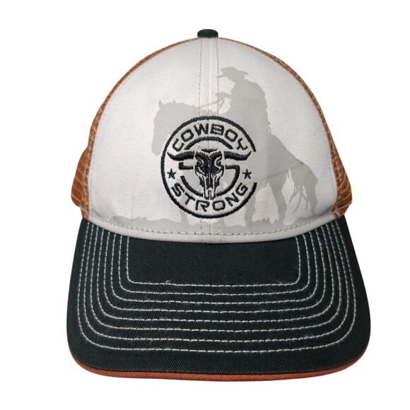 Cowboy Strong Snapback Mesh Back Trucker Hat Multi One Size Buck Wear - Picture 1 of 10